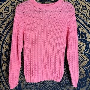 Elegant Pink Knit Sweater